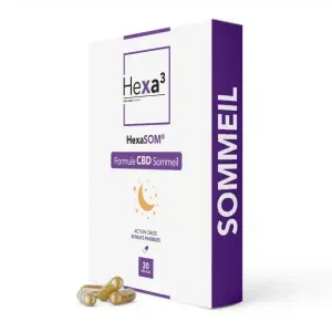 Gélules CBD Sommeil CBD + Mélatonine - 50mg x30 HexaSOM