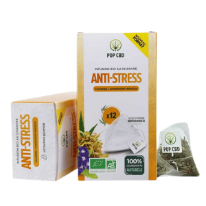 Infusion CBD Bio® Anti-Stress au CBD - 12 sachets - Pop CBD