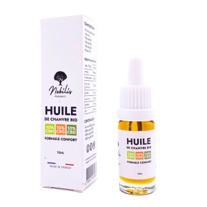 Huile CBD puissante Confort Max - 10% CBD + 10% CBN + 10% CBG - Nobilis